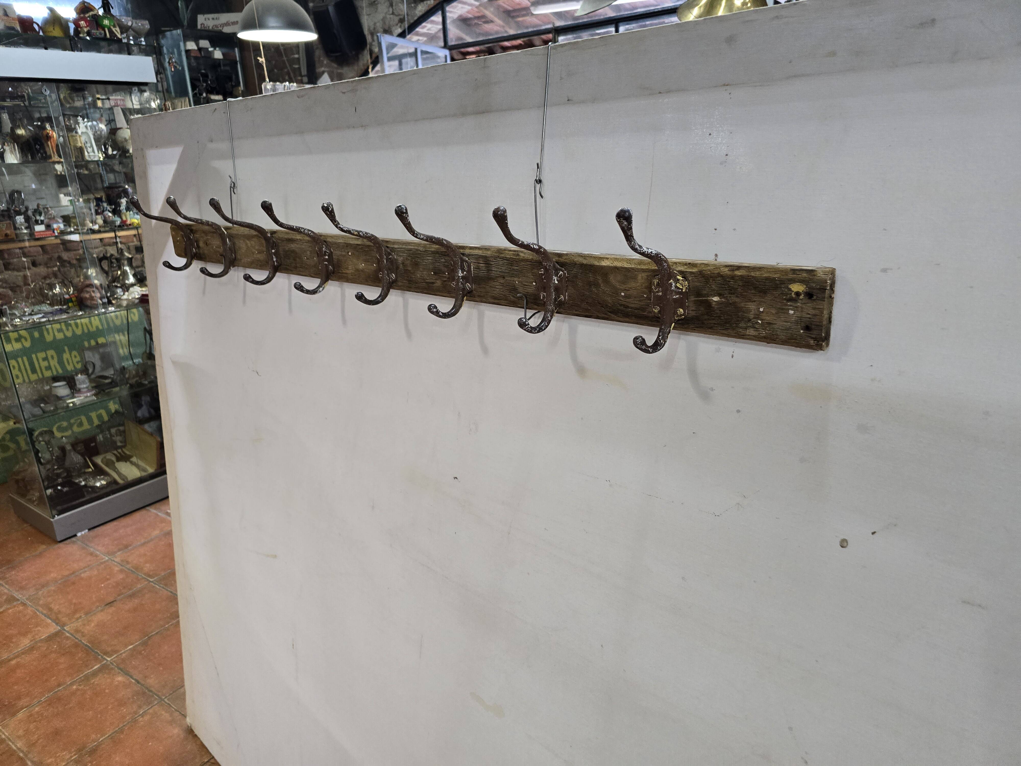 Old school coat rack with 8 hooks