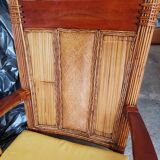 Old set sofa and rattan chair and caning