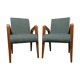 Pair of free span bridges armchairs from the 50s