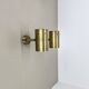 set of 2 minimalist Brass hole pattern "downlight" wall Light Spots, Italy
