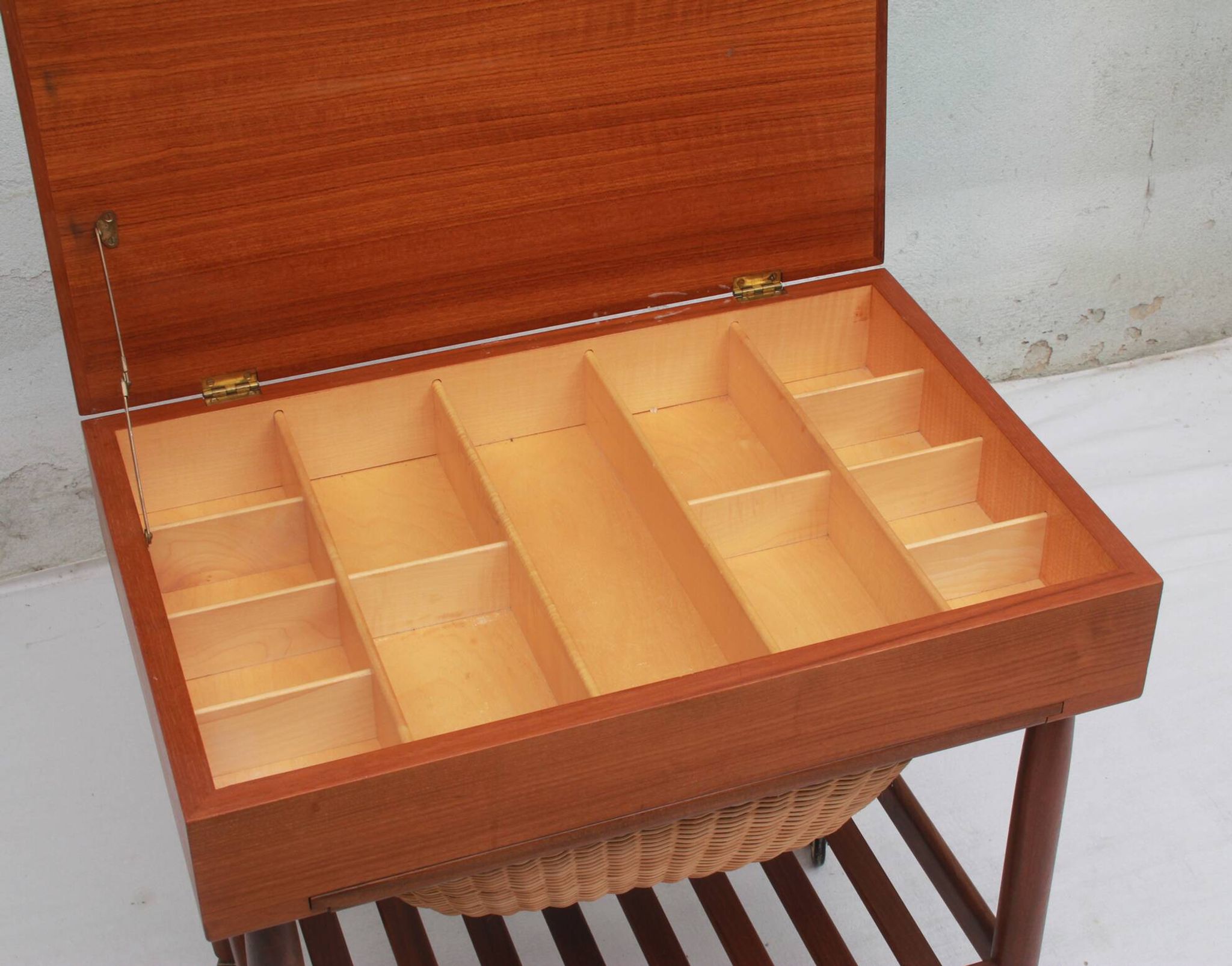 1960s Utensilo in Teak with basket