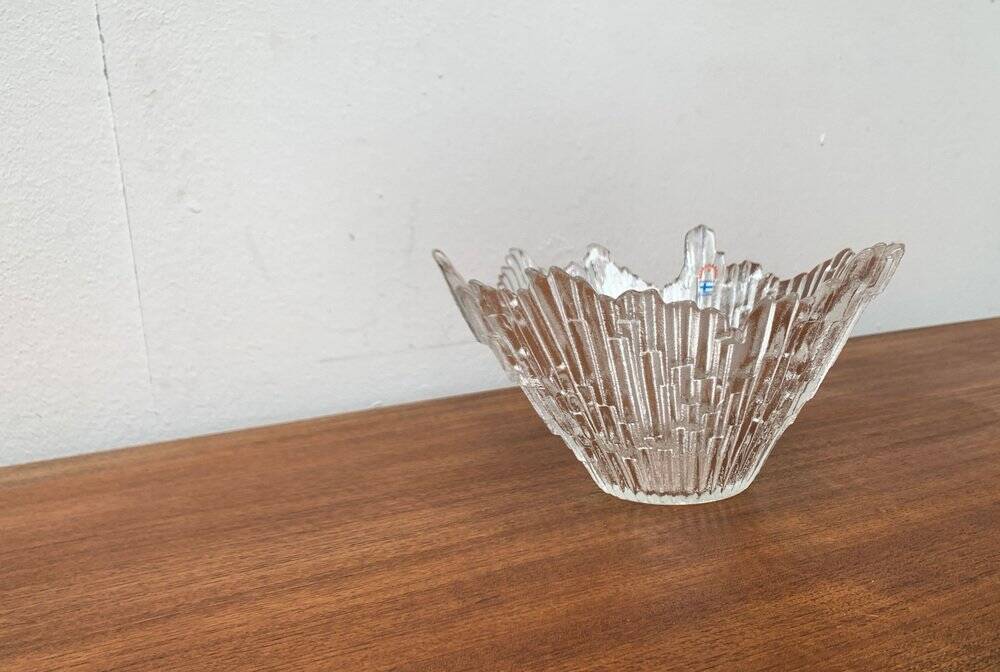 Mid-Center Finnish Revontulet Glass Bowl by Tauno Wirkkala for Humppila
