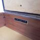 Aristo teak wooden sewing supplies stool, piano stool, 1960s