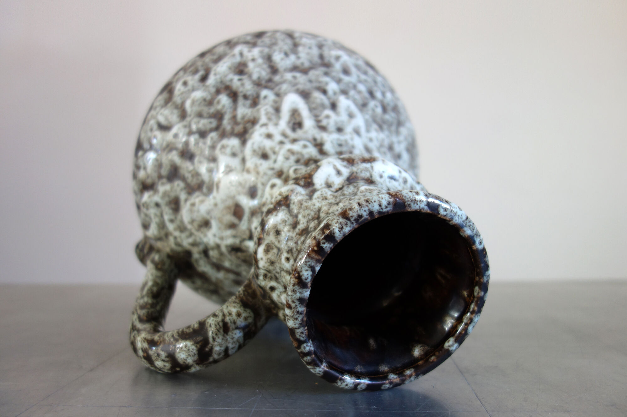 Vintage ceramic vase fat lava West Germany