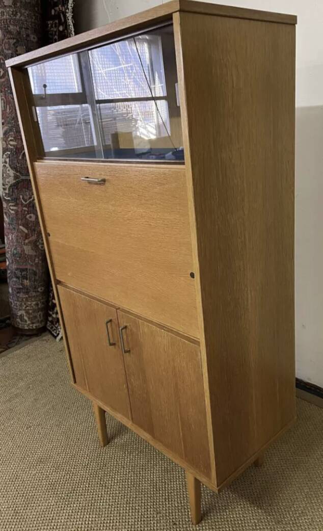 Small vintage secretary cabinet