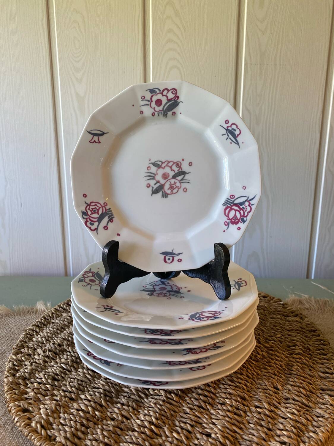 Assiettes à dessert haviland et le tanneur