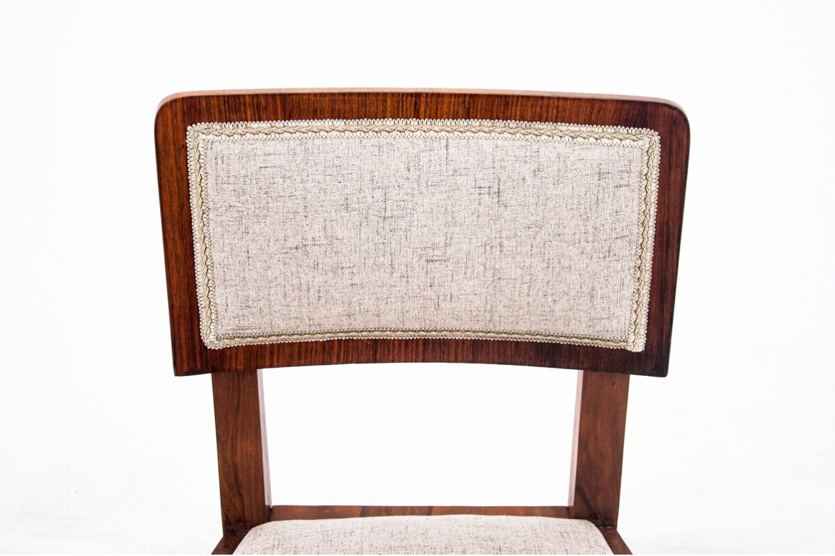 Art Deco dining set, table et 4 chairs, Poland, 1940s