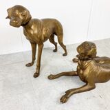 Life size brass dog sculpture, 1960s
