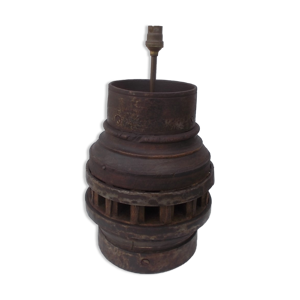 Pied de lampe à poser en bois