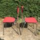 Pair of red Formica chairs from the 70s
