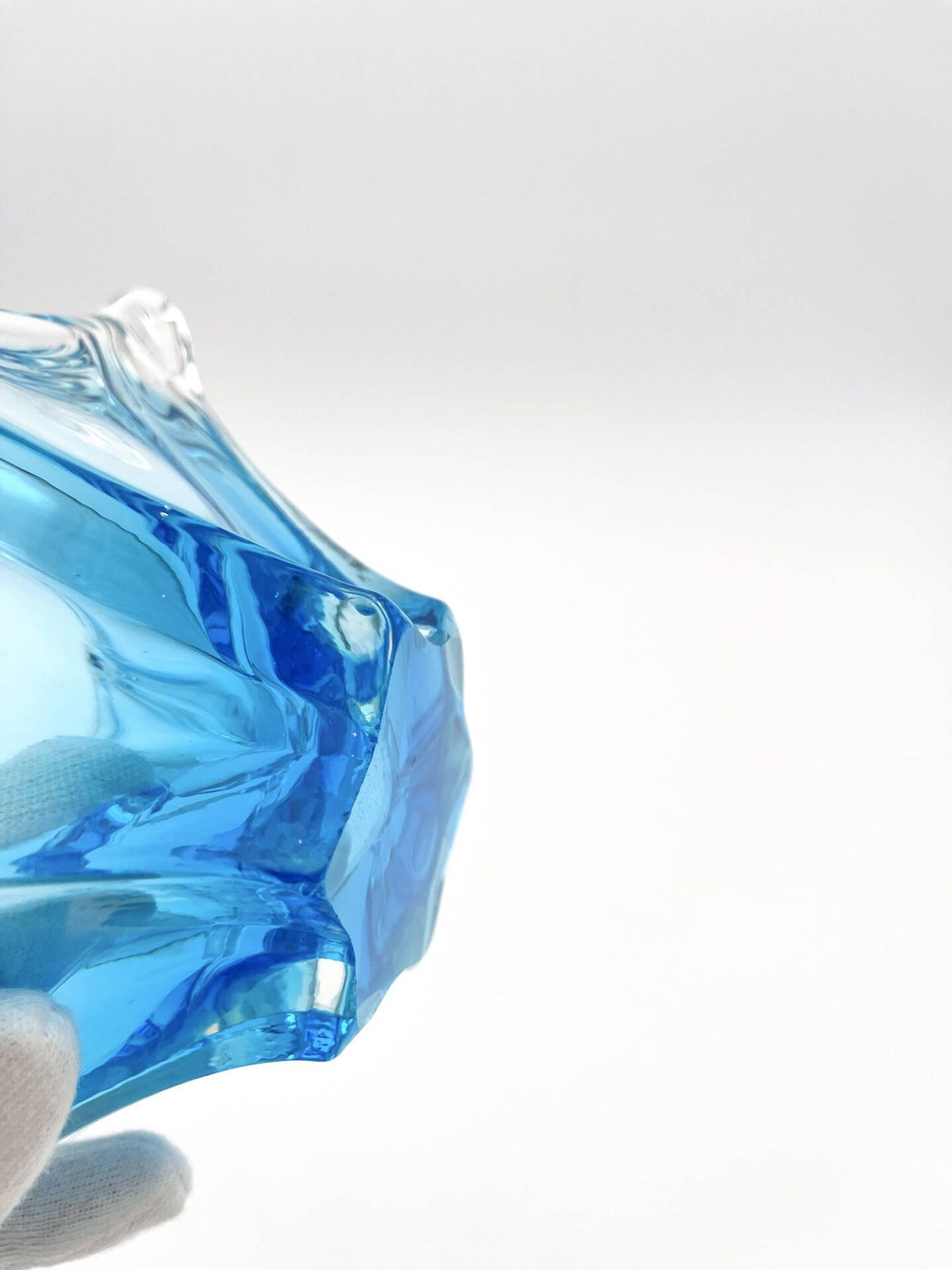 Murano Italy Deep Bowl - Organic Design Lagoon Blue