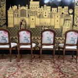Suite de 4 chaises de style Louis XV