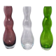3 vases en verre de Murano par Nason, fabriqué en Italie 1970