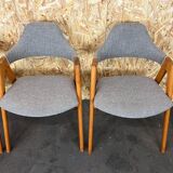 Set of 4 teak chairs by Kai Kristiansen for Sva Møbler Danish Design 60s 70s