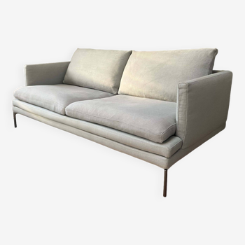 Zanotta 2-seater sofa Wiliam gray fabric