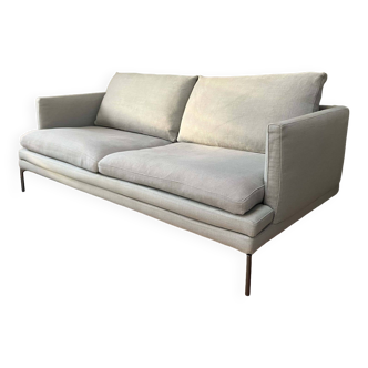 Zanotta 2-seater sofa Wiliam gray fabric