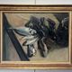 Still life with lobsters and fish, oil on canvas signed