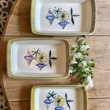 Set of 3 vintage serving dishes from the Flamingo series by Stavangerflint