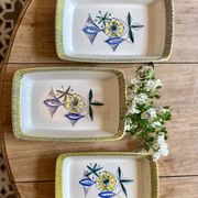 Set of 3 vintage serving dishes from the Flamingo series by Stavangerflint