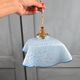 Antique blue speckled glass suspension in the style of Clichy – Draped shape