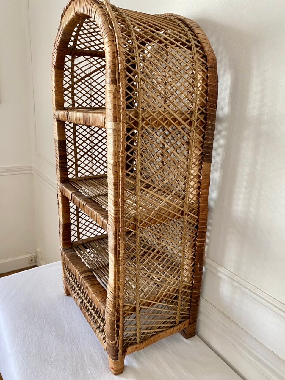 Rattan shelf