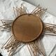 Mirror rattan vintage Sun 45x45cm