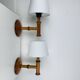 Pair of Aneta Scandinavian wooden wall lights, 1960s