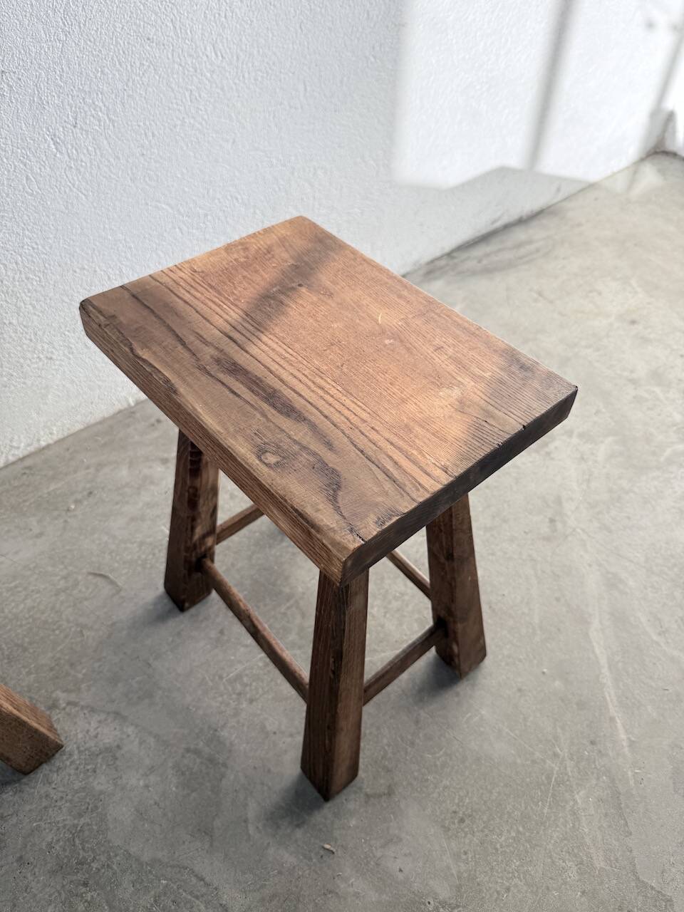 Pair of oak stools from the 1960s.