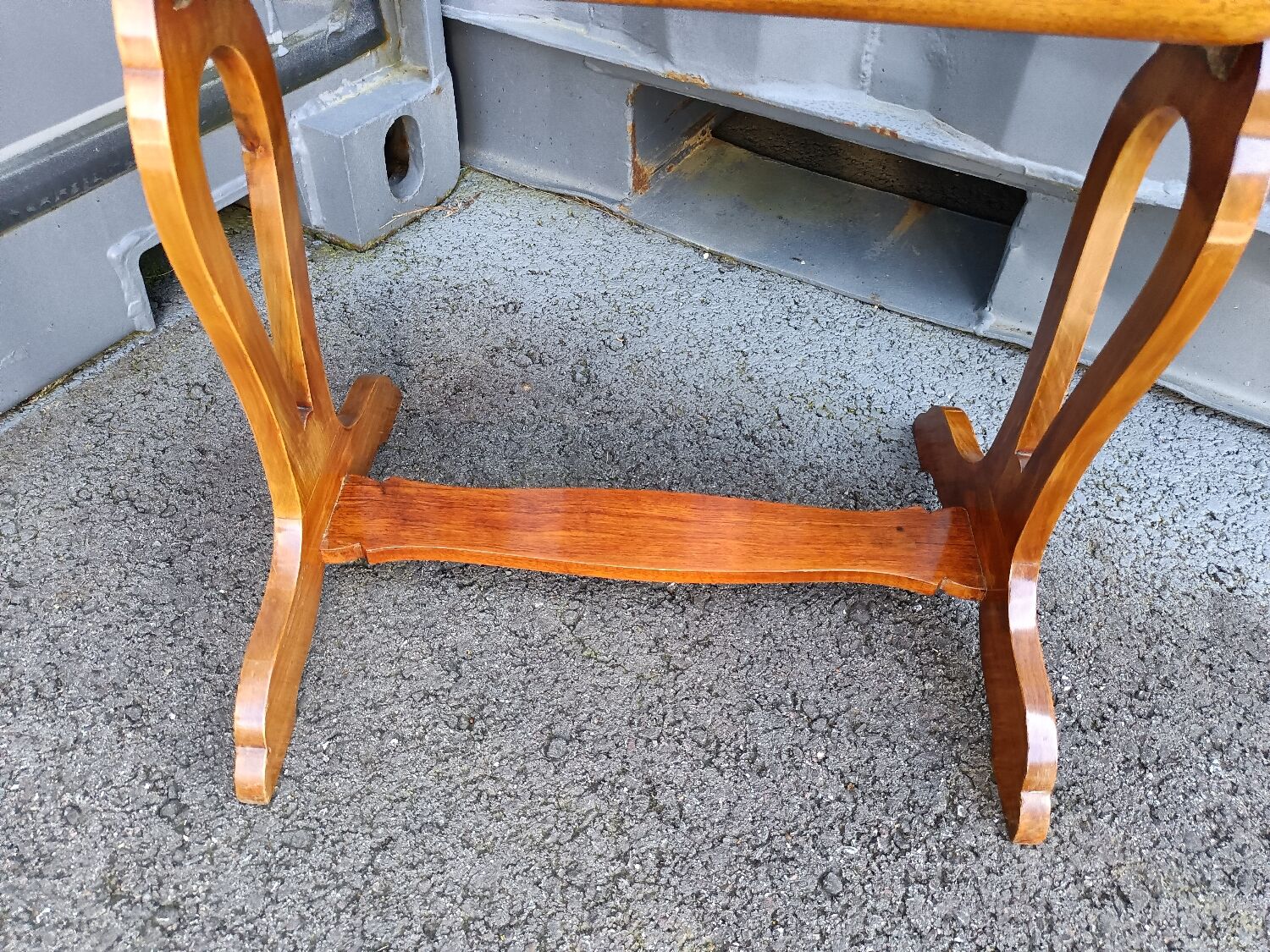 Pair of bedside tables in antique marquetry Louis XVl