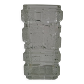 Vase en verre pressé de maçonnerie 1969 par Jiří Zejmon pour Rudolfova Huť, Tchécoslovaquie