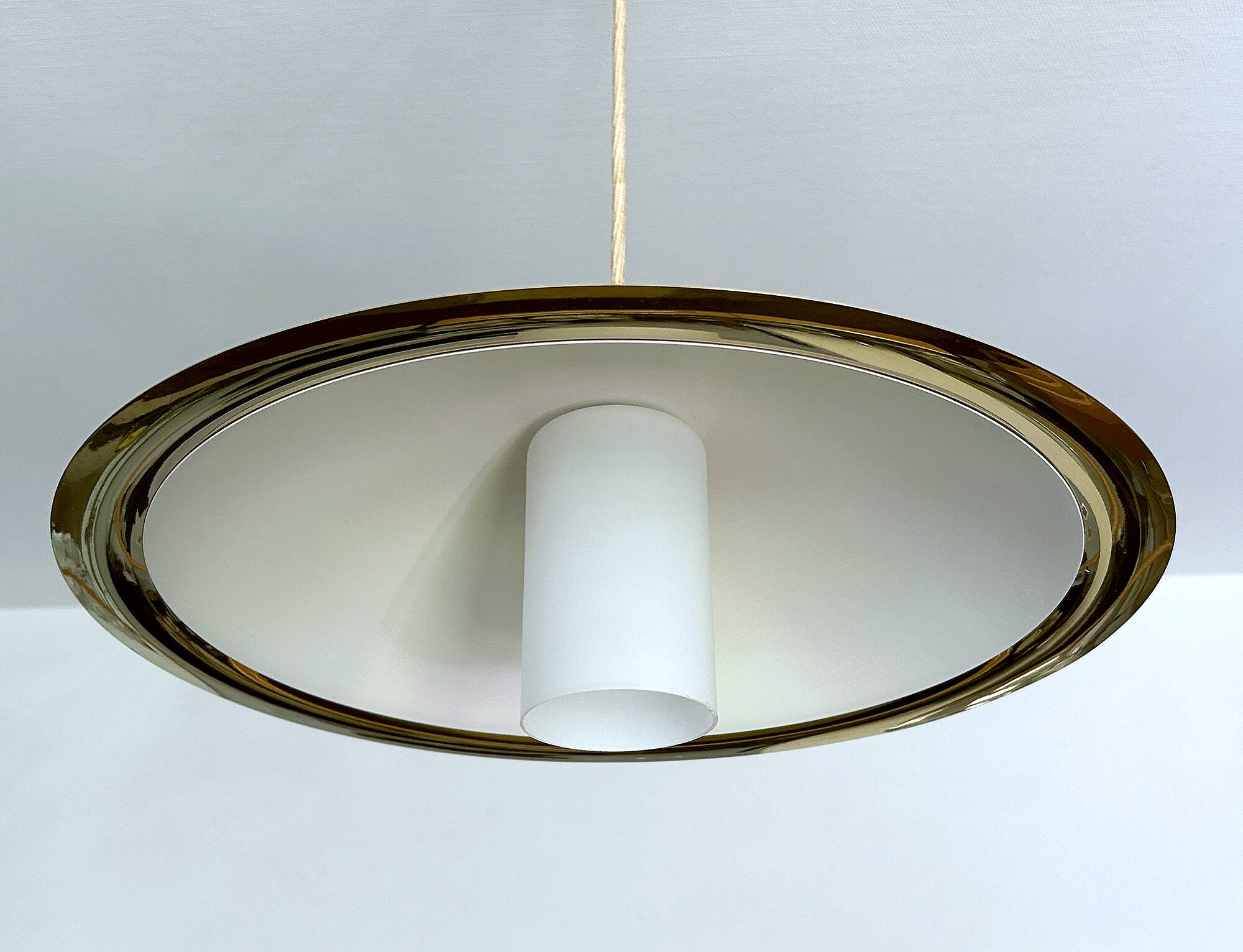 Vintage Danish Brass Pendant Light