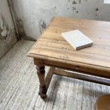 2m walnut drapery farm table