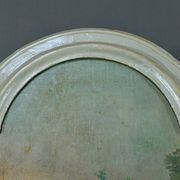 Painted wooden trumeau mirror, Louis XV style – first part of the 20th century