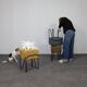 Low stool Bokk in leather by Ka-Lai Chan for Puik Design