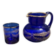 Service pichet De Nuit Bleu Verre