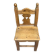 Chaise en bois primitive style brutaliste 19e siècle