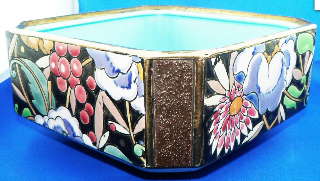 Candy box in earthenware Boch Brothers Kéramis Raymond Chevalier circa 1935