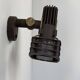 Adjustable vintage brown and brass wall light, France, 1970.