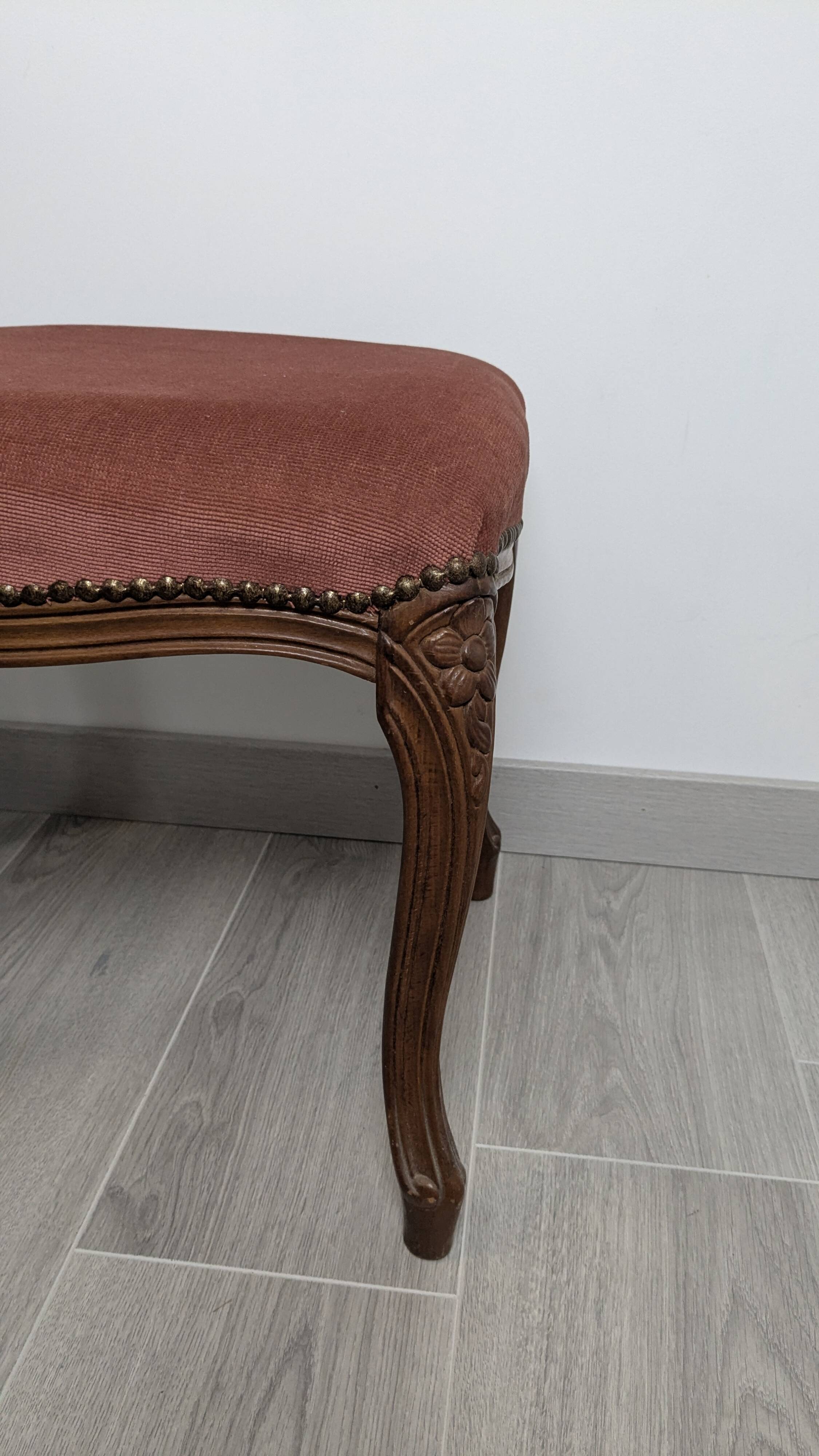 Louis XV stool — elegant curves and warm patina