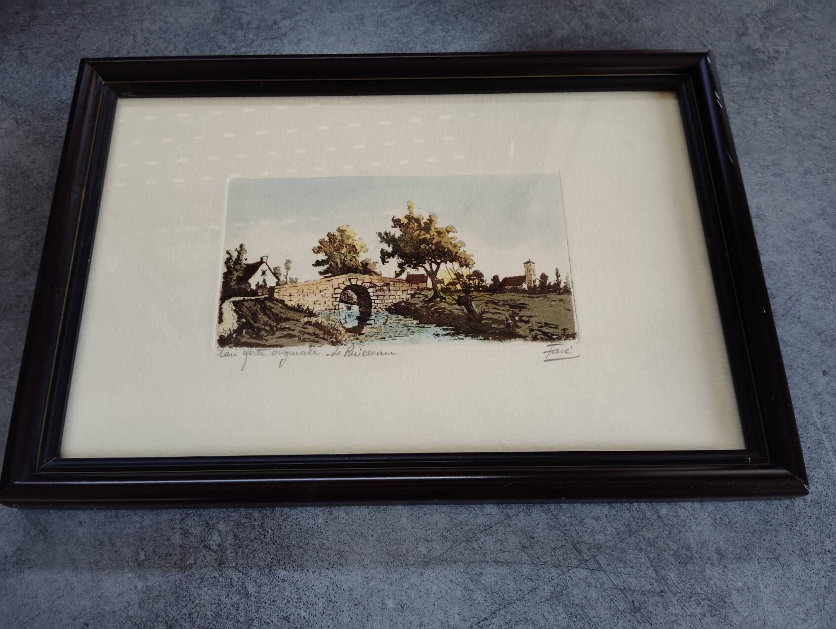 Framed watercolour