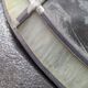 Old large Art Deco pendant lamp with mother-of-pearl and glass shade