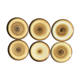 6 Flat plates sandstone Longchamp brown straw