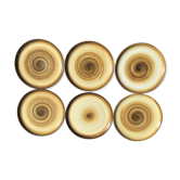 6 Flat plates sandstone Longchamp brown straw