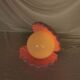 Pink shell and opaline pearl lamp, Saint-Jacques, France, 1970
