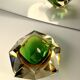Cendrier Murano sommerso vert et ambre 1960