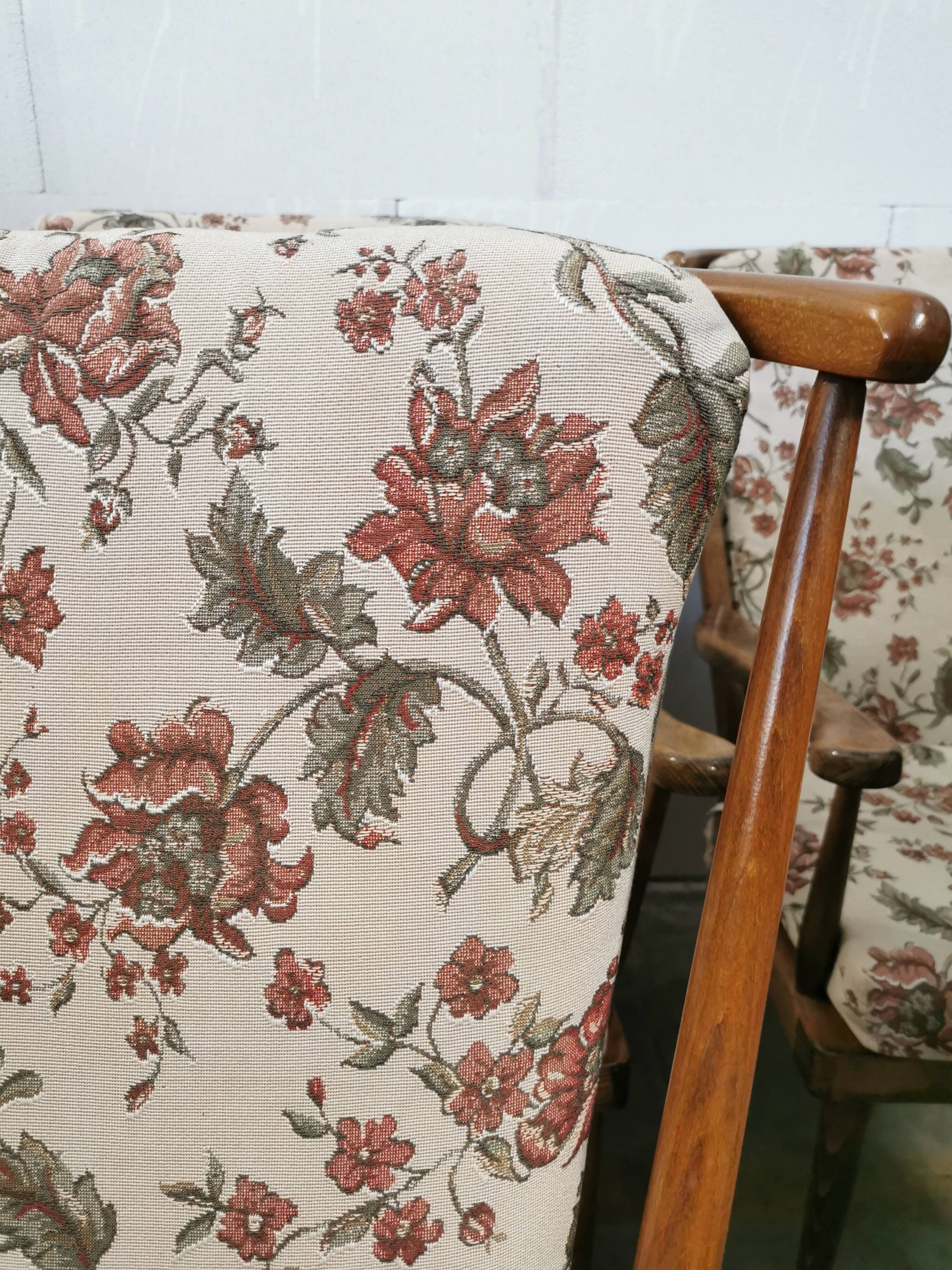 Pair of Baumann fan armchairs