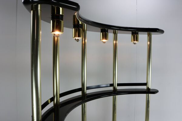 Bar bar par Harvey Guzzini pour Stilglass Donati, années 70