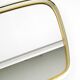 Huge Mid Century "Zier-Form" wall mirror with heavy brass frame with Label