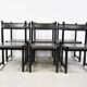 Set of 6 brutalist dining chairs by Emiel Veranneman for Decoene, 1970s