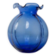 Vintage glass vase Hazel Atlas - Fenton blue cobalt flower vase, bulbous shape - Italy 1930s - Retro decorative vase, gift idea
